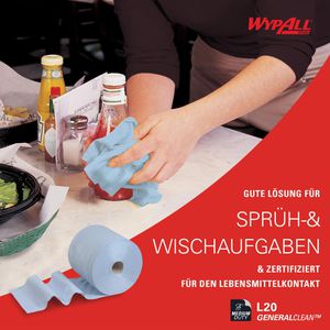 Produktbild für Putztuchrolle Wypall L20, 7300, Airflex-Technologie, blau