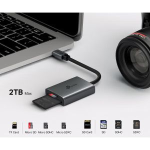 Produktbild für Kartenleser TP-Link 3.0 Adapter UA430C, 2 in 1, USB-C 3.0
