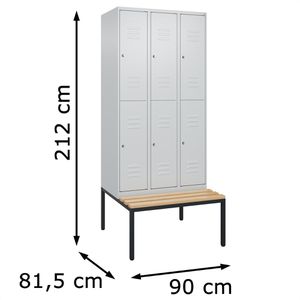 Produktbild für Spind CP-Möbel Classic PLUS, lichtgrau
