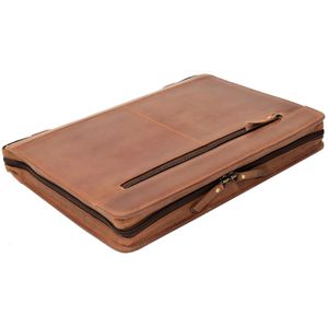 Produktbild für Schreibmappe Menzo MB55, braun, Echt Leder