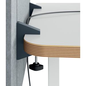 Produktbild für Tischtrennwand Leitz 61230085, grau