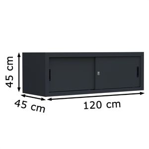 Produktbild für Aufsatzschrank Lüllmann 550369, schwarz