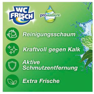 WC-Frisch WC-Reiniger Kraft Aktiv Minze Eukalyptus, Pro Nature Gel 4-fach  Aktivstoff-Kombination 750ml – Böttcher AG