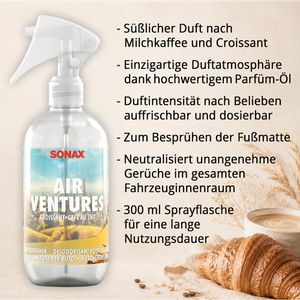 Produktbild für Autoduft Sonax AirVentures 05931410, Croissant &amp; Cafe Au Lait