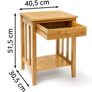 Produktbild für Beistelltisch Relaxdays 10019197, braun, aus Holz