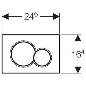 Produktbild für Betätigungsplatte Geberit Sigma01, aus Kunststoff, für WC