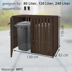 Produktbild für Mülltonnenbox Mendler HWC-J28, WPC