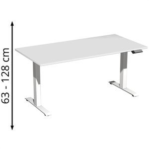 Produktbild für Schreibtisch Geramöbel Elevate Plus, lichtgrau / weiß