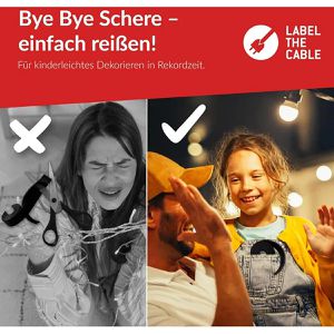 Produktbild für Klettband Label-the-cable Rip Strap, schwarz