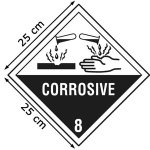 Produktbild für Gefahrgutaufkleber Boxlab Placard, Klasse 8