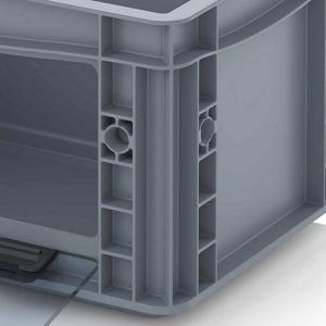 Produktbild für Eurobox AUER EG SKL 32/17 HG, grau, mit Acrylglas-Sichtklappe