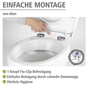 Produktbild für WC-Sitz Wenko Droplets 24082800, oval, aus Thermoplast