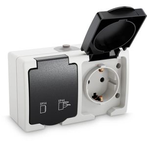 Steckdose Greate Feuchtraum, IP44, Aufputz