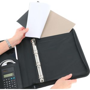 Produktbild für Schreibmappe Alassio 30040, Riccione schwarz, Kunstleder