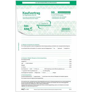 Produktbild für Kaufvertrag RNK 584/10 Universal, A4