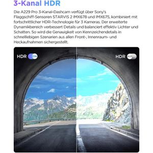 Produktbild für Dashcam VIOFO A229 Pro 3CH, Auto