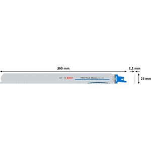 Produktbild für Säbelsägeblatt Bosch PRO Thick Metal precise S1237HBF