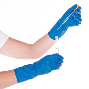 Produktbild für Einmalhandschuhe Franz-Mensch High Risk, blau, 50 Stück