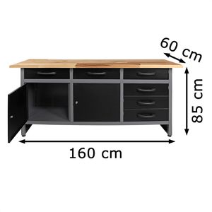 Produktbild für Werkbank Ondis24 Karsten, schwarz