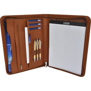 Produktbild für Schreibmappe DESQ 3632 Business Classy, braun, Kunstleder