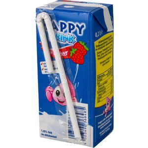 Produktbild für Milchdrink Hochwald Happy Drink Typ Erdbeer, im Trinkpäckchen