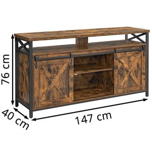 Produktbild für Lowboard Vasagle LTV071B01V1, aus Holz, braun