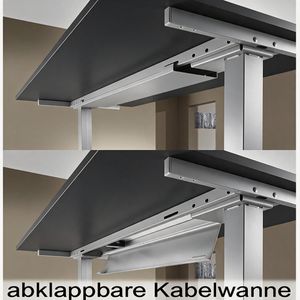 Produktbild für Schreibtisch Hammerbacher XMST 29313, graphit, mit Sideboard