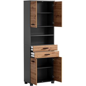 Produktbild für Badschrank Schildmeyer Palermo 701947, 4 Füße, eiche/anthrazit