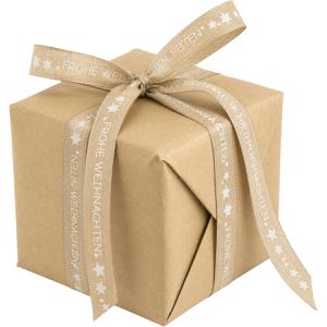 Produktbild für Geschenkband Präsent Babel - Frohe Weihnachten, gold