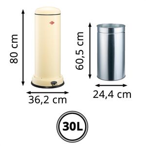 Produktbild für Mülleimer Wesco Big Baseboy, mandel