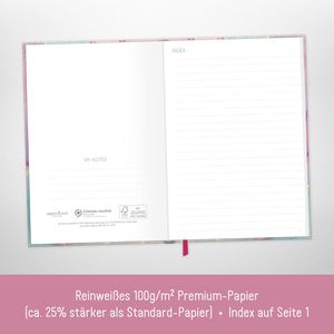 Produktbild für Notizbuch paper&amp;you Silky Pink, 8571-3, Karton Softcover
