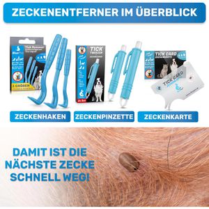 Produktbild für Zeckenhaken BluePet Tick Remover, blau, 3er Set