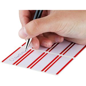 Produktbild für Namensetiketten Herma 1902 Vario, weiß/rot