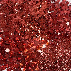 Produktbild für Glitzer Creativ-Company 284633 Bio Sparkles &amp; Pailletten, rot