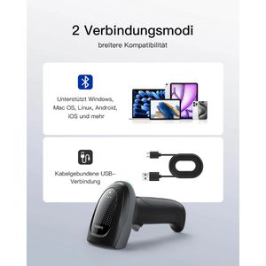 Produktbild für Barcode-Scanner Inateck Pro170B_black, kabellos