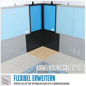 Produktbild für Werkzeugwand Güde GL 600E, 2-teilig, schwarz, aus Metall