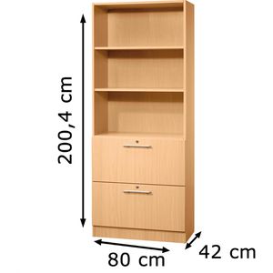 Produktbild für Kombischrank Hammerbacher Solid 7300, buche