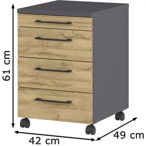 Produktbild für Rollcontainer Germania Profi 3.0, aus Holz