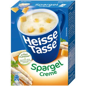 Erasco Fertiggericht Heisse Tasse, Spargelcreme mit Croutons, je 150ml, 3er Pack