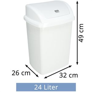 Produktbild für Mülleimer TipTop-Office weiß
