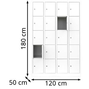 Produktbild für Schließfachschrank Lüllmann 520547, weiß