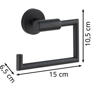 Produktbild für Toilettenpapierhalter Wenko Bosio Black, schwarz