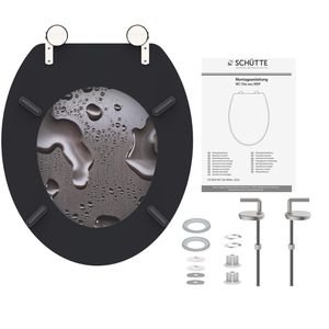 Produktbild für WC-Sitz Schütte Grey Steel 80023, oval, aus Holz