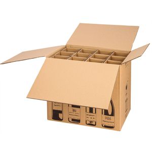 Flaschenkarton Smartboxpro Weinkarton, 5 Stück