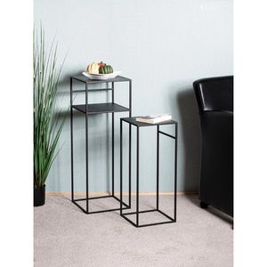 Produktbild für Beistelltisch Haku-Möbel 25507, Brisbane, schwarz, aus Metall