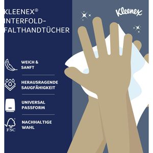 Produktbild für Papierhandtücher Kleenex Ultra, 6789, 2-lagig