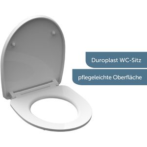 Produktbild für WC-Sitz Schütte Water Lily 82582, oval, aus Duroplast