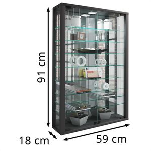 Produktbild für Glasvitrine VCM Vitrosa Mini, mit Spiegelrückwand, hängend