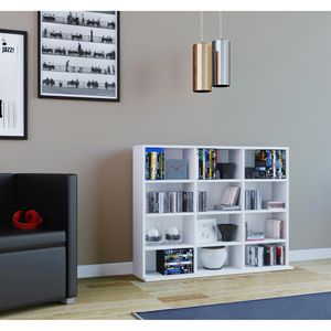 Produktbild für CD-Regal VCM Megosa Mini, 912416, weiß