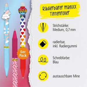 Produktbild für Gelschreiber Online magiXX Fun Love &amp; Peace, 70190, radierbar